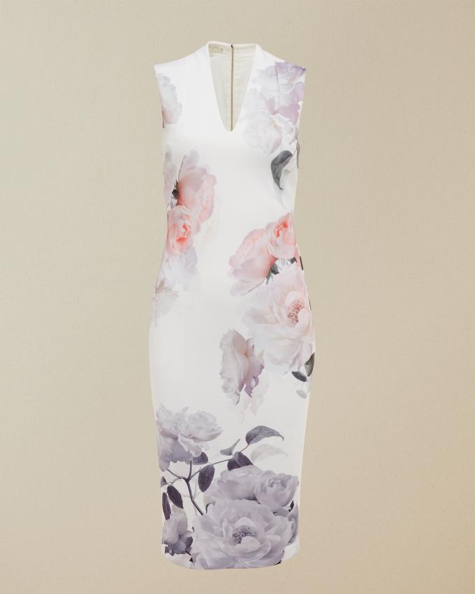 Peignoir Ted Baker Bouquet Bodycon Blanche Femme | AHP-57529616